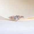 0.69 Carat G VS2 Vintage Diamond Lotus Solitaire Ring (5)