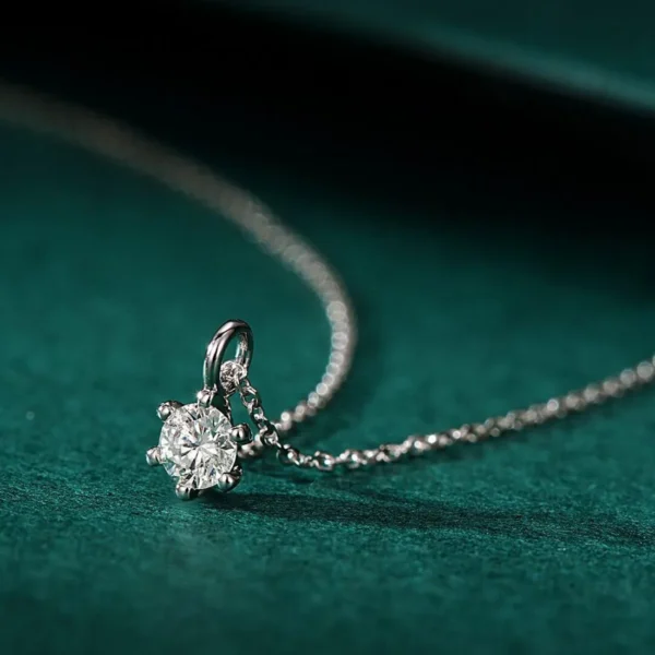 0.20 Carat Diamond Solitaire Necklace in White Gold (2) 0.20 Carat Diamond Solitaire Necklace in White Gold (2)