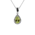 0.53 Carat Diamond Teardrop Peridot Necklace (2)