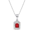 0.63 Carat Diamond Ruby Necklace