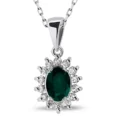 0.73 Carat Diamond Emerald Necklace (2)