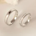“Custom Design White Gold Diamond Couple Wedding Bands” (3)