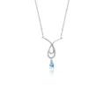 Diamond Blue Topaz Necklace
