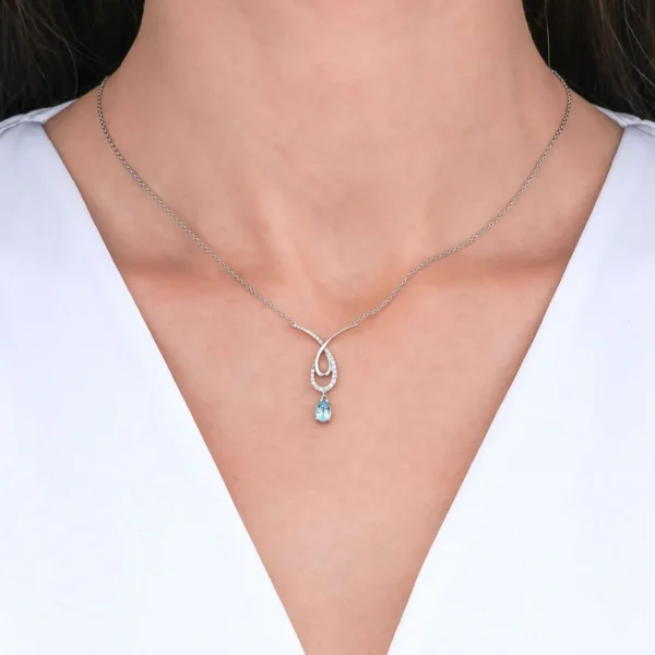 Diamond Blue Topaz Necklace (3)