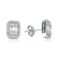 0.30 Carat Baguette Diamond Earrings
