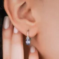 2 Carat Ceylon Blue Sapphire Dangling Diamond Earrings (3)