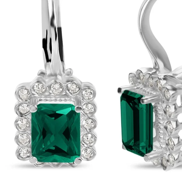 2.34 Carat Emerald and Diamond Earrings (2)