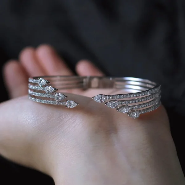 3.60 Carat Pear-Cut Designer Diamond Bracelet (3)