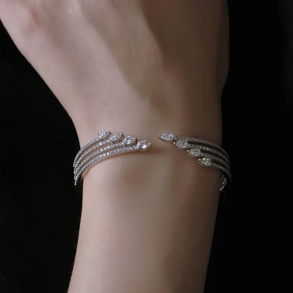 3.60 Carat Pear-Cut Designer Diamond Bracelet
