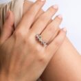 1.50 Carats E Color VS Five Stone Lab Grown Diamond Ring