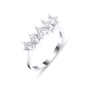 1.70 Carats F Color VS Five Stone Lab Grown Diamond Ring
