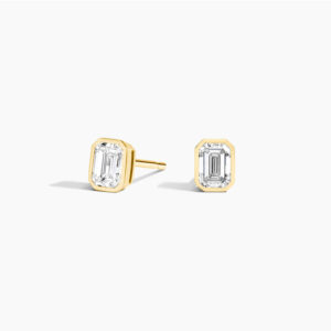 0.43 Ct Emerald-Cut Lab Grown Diamond Earrings