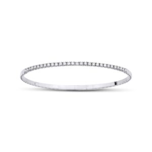 Grace White Gold Bangle Bracelet