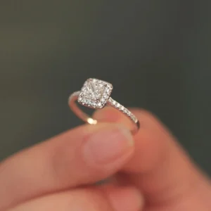 0.45 Carat Princess Cut Diamond Solitaire Ring