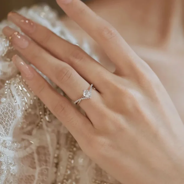 0.60 Carat F Color Designer Diamond Solitaire Ring (2)