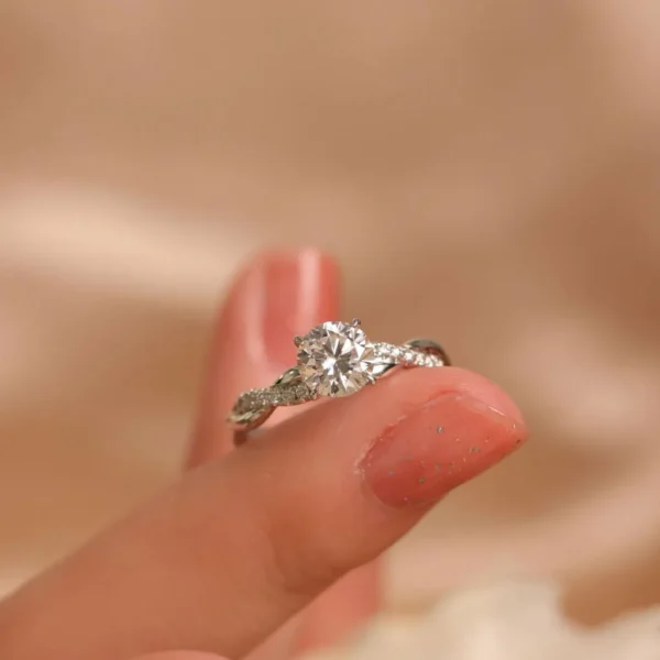 0.65 Carat Diamond Designer Solitaire Ring (2)