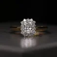0.65 Carat Radiant Cut Vintage Diamond Solitaire Ring