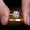 0.65 Carat Radiant Cut Vintage Diamond Solitaire Ring (2)