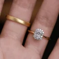 0.65 Carat Radiant Cut Vintage Diamond Solitaire Ring (3)