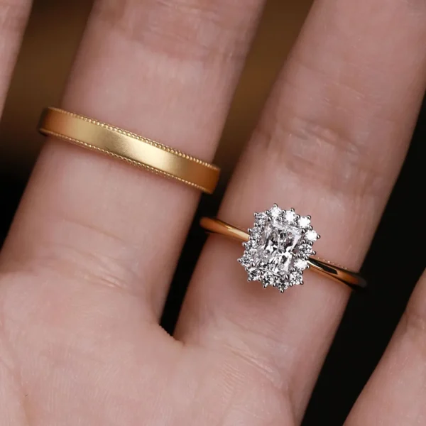 0.65 Carat Radiant Cut Vintage Diamond Solitaire Ring (3)