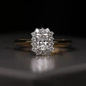 0.65 Carat Radiant Cut Vintage Diamond Solitaire Ring