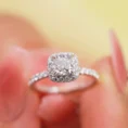 0.70 Carat Cushion Cut Diamond Solitaire Ring