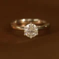 0.70 Carat Cushion Cut Diamond Solitaire Ring