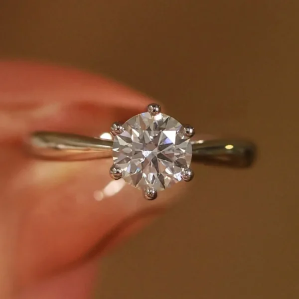 0.70 Carat Cushion Cut Diamond Solitaire Ring (5)