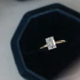 0.70 Carat Emerald-Cut Yellow Gold Diamond Solitaire Ring0.70 Carat Emerald-Cut Yellow Gold Diamond Solitaire Ring
