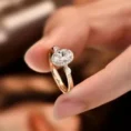 0.70 Carat Oval Cut Vintage Diamond Solitaire Ring (2)