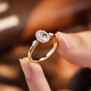 0.70 Carat Oval Cut Vintage Diamond Solitaire Ring