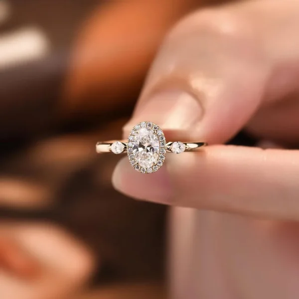 0.70 Carat Oval Cut Vintage Diamond Solitaire Ring