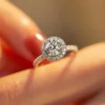 0.80 Carat F Color Diamond Designer Solitaire Ring (2)