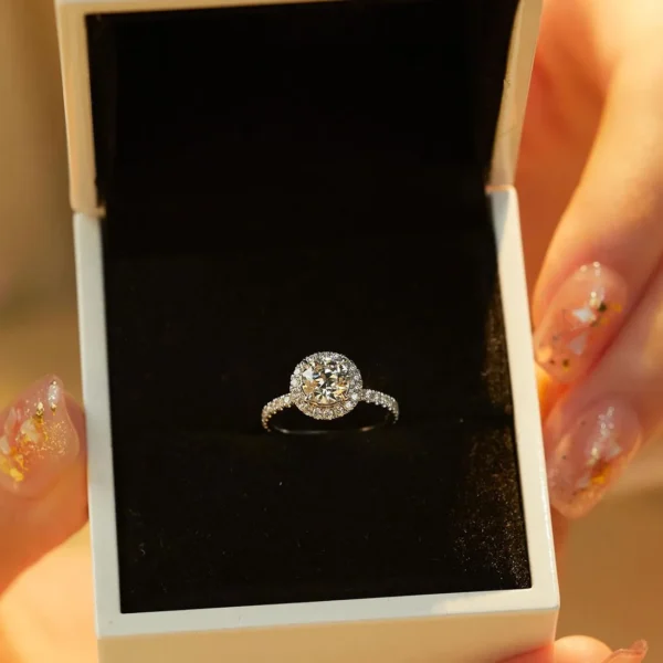 0.80 Carat F Color Diamond Designer Solitaire Ring (3)