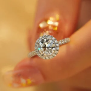 0.80 Carat F Color Diamond Designer Solitaire Ring
