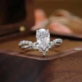 0.85 Carat Pear Cut Diamond Solitaire Ring