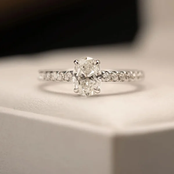 0.90 Carat Oval Cut Diamond Solitaire Ring (3)