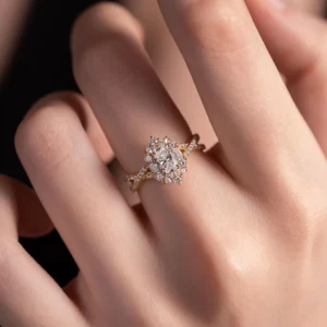 0.90 Carat Oval Cut Vintage Diamond Solitaire Ring