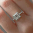 0.90 Carat Princess Cut Square Diamond Solitaire Ring