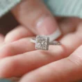 0.90 Carat Princess Cut Square Diamond Solitaire Ringи