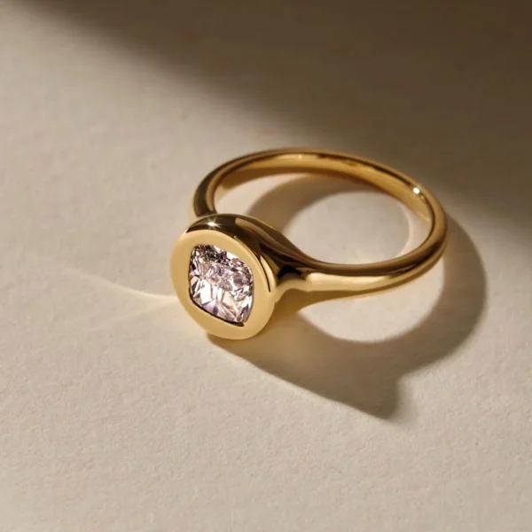 1 Carat Cushion-Cut Vintage Diamond Solitaire Ring (2)