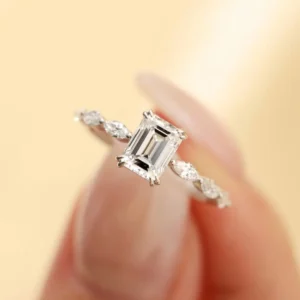 1 Carat Emerald-Cut Diamond Solitaire Ring