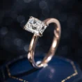 1 Carat Radiant-Cut Diamond Rose Gold Solitaire Ringщ