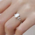 1.25 Carat Oval Cut Vintage Diamond Solitaire Ring (4)