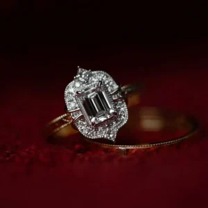 1.30 Carat Emerald-Cut Vintage Diamond Solitaire Ring