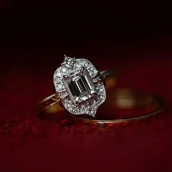 1.30 Carat Emerald-Cut Vintage Diamond Solitaire Ring (3)