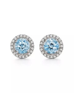 Aquamarine Diamond Earrings