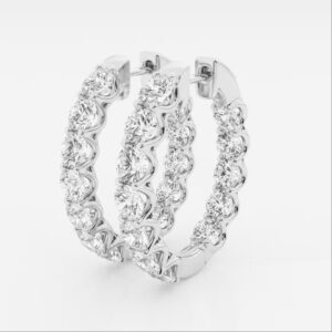 2.48 Ct E VVS1 Lab Grown Diamond Full Eternity Earrings