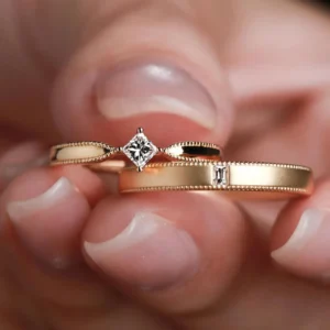 0.20 Carat Princess Cut Vintage Diamond Solitaire Ring