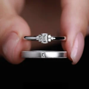 0.35 Carat Emerald Diamond Solitaire Ring